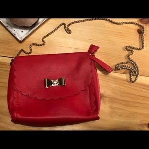 Red crossbody purse